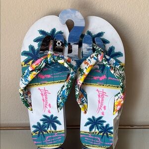 Hawaii Tropical Flip Flops